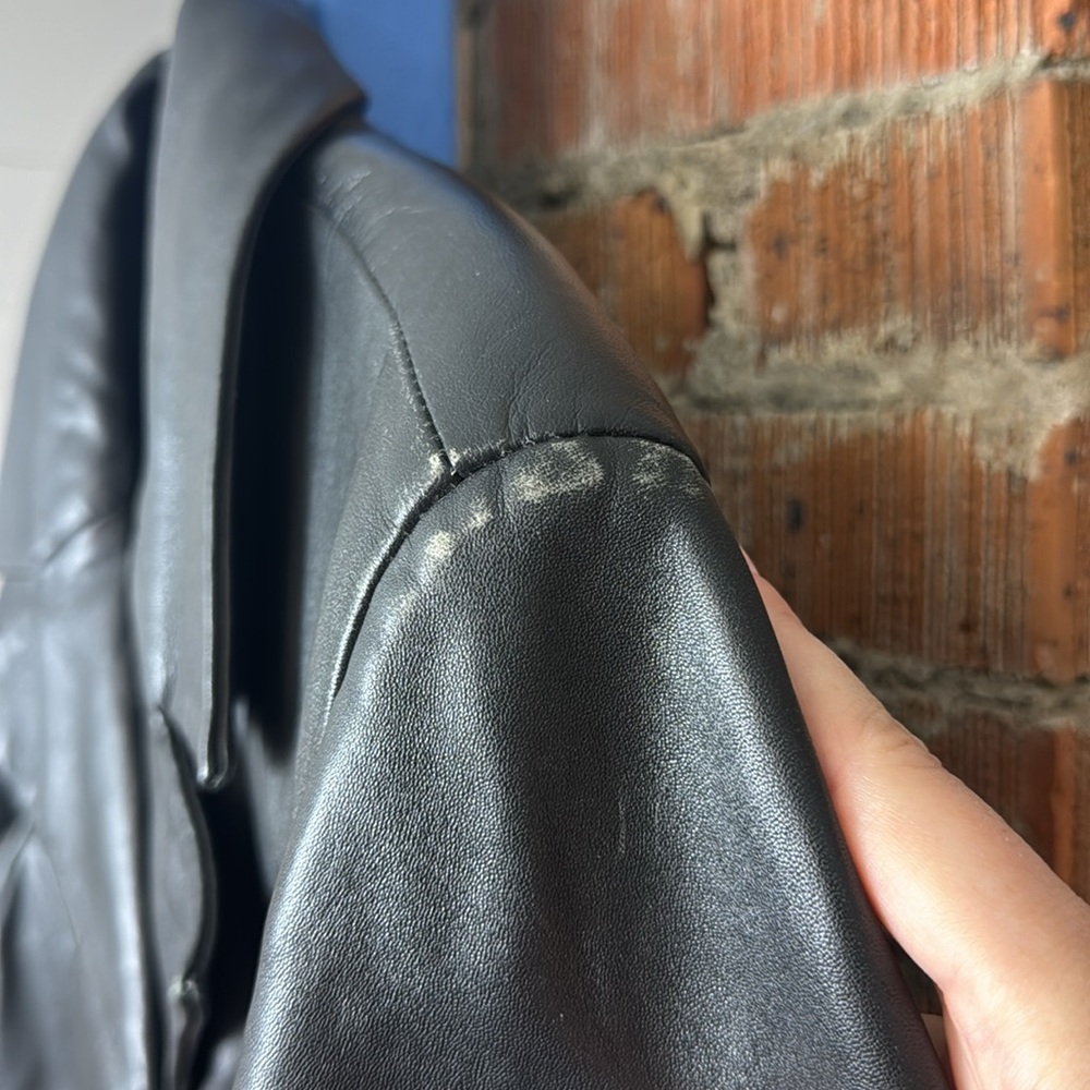 90s Saguaro Leather Trench Style Coat - Picture 9 of 9